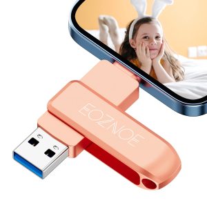 Clé USB 128 Go pour iPhone Compatible OTG Android/iPad/Mac/PC,Cle USB pour iPhone Stockage Externe Enregistrer Direct des Photos et des vidéos sans Applications.