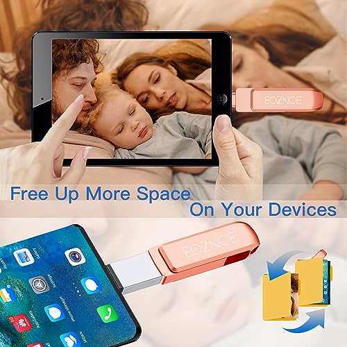 Clé USB 128 Go pour iPhone Compatible OTG Android/iPad/Mac/PC,Cle USB pour iPhone Stockage Externe Enregistrer Direct des Photos et des vidéos sans Applications. – Image 6