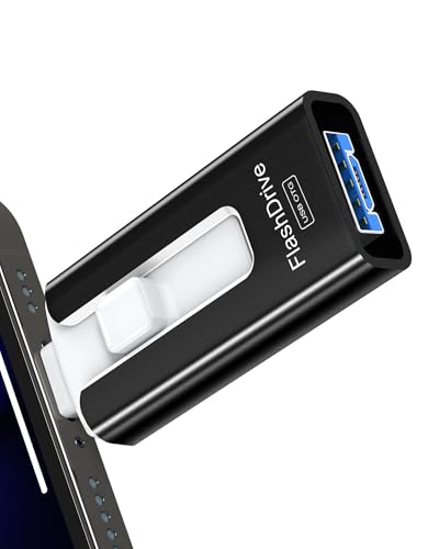 Clé USB 16 Go pour téléphone, lecteur flash 4 en 1 pour téléphone/Pad/Android/PC, transfert de données stable, copie de données en un seul clic, noir – Image 2