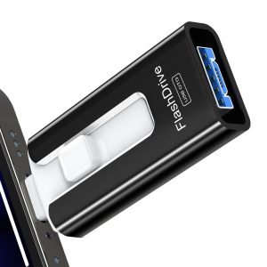 Clé USB 16 Go pour téléphone, lecteur flash 4 en 1 pour téléphone/Pad/Android/PC, transfert de données stable, copie de données en un seul clic, noir