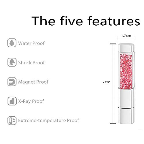 Clé USB, Premium imperméable clé USB2.0, 16 Go / 32Go Cles USB Lovely Style Diamant Stockage de données Haute Vitesse Mémoire Stick Pendrive – Image 3