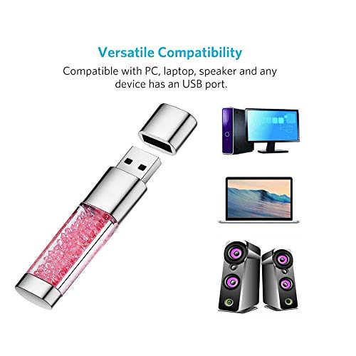 Clé USB, Premium imperméable clé USB2.0, 16 Go / 32Go Cles USB Lovely Style Diamant Stockage de données Haute Vitesse Mémoire Stick Pendrive – Image 4