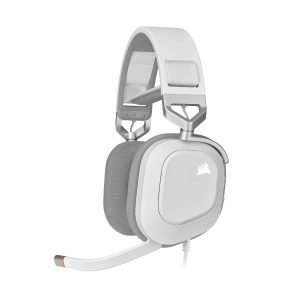 Corsair HS80 RGB USB Casque Gaming Premium avec Dolby Son Surround 7.1 (Microphone de Qualité Adaptée à La Diffusion, Tissu Microfibre Respirant, Audio Haute-Fidélité, Construction Durable) Blanc