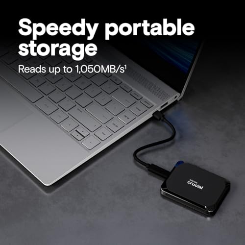 Crucial X9 1To Disque SSD Externe Portable, Jusqu’à 1050Mo/s, Compatible avec PC, Mac, PlayStation et Xbox, USB-C 3.2 - CT1000X9SSD902 – Image 3