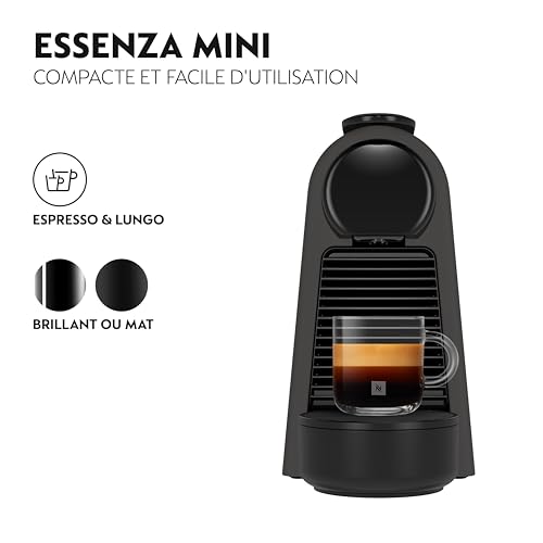 De'Longhi Nespresso Essenza Mini - Machine à Café à Capsules Nespresso, Kit de Bienvenue Inclus, Design Compact, Pression 19 Bars, Noir Mat (EN85.BKMT) – Image 3