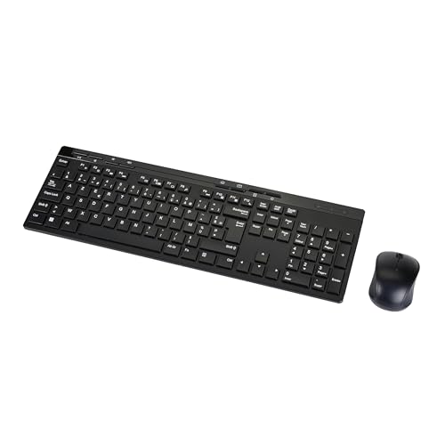 Destockage Multimédia Basics Full-sized Wireless Keyboard & Mouse Combo, 2.4 GHz USB Receiver, FR Layout, Noir – Image 2