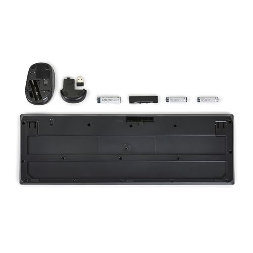 Destockage Multimédia Basics Full-sized Wireless Keyboard & Mouse Combo, 2.4 GHz USB Receiver, FR Layout, Noir – Image 4