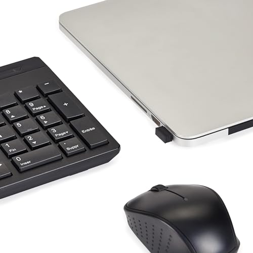 Destockage Multimédia Basics Full-sized Wireless Keyboard & Mouse Combo, 2.4 GHz USB Receiver, FR Layout, Noir – Image 6