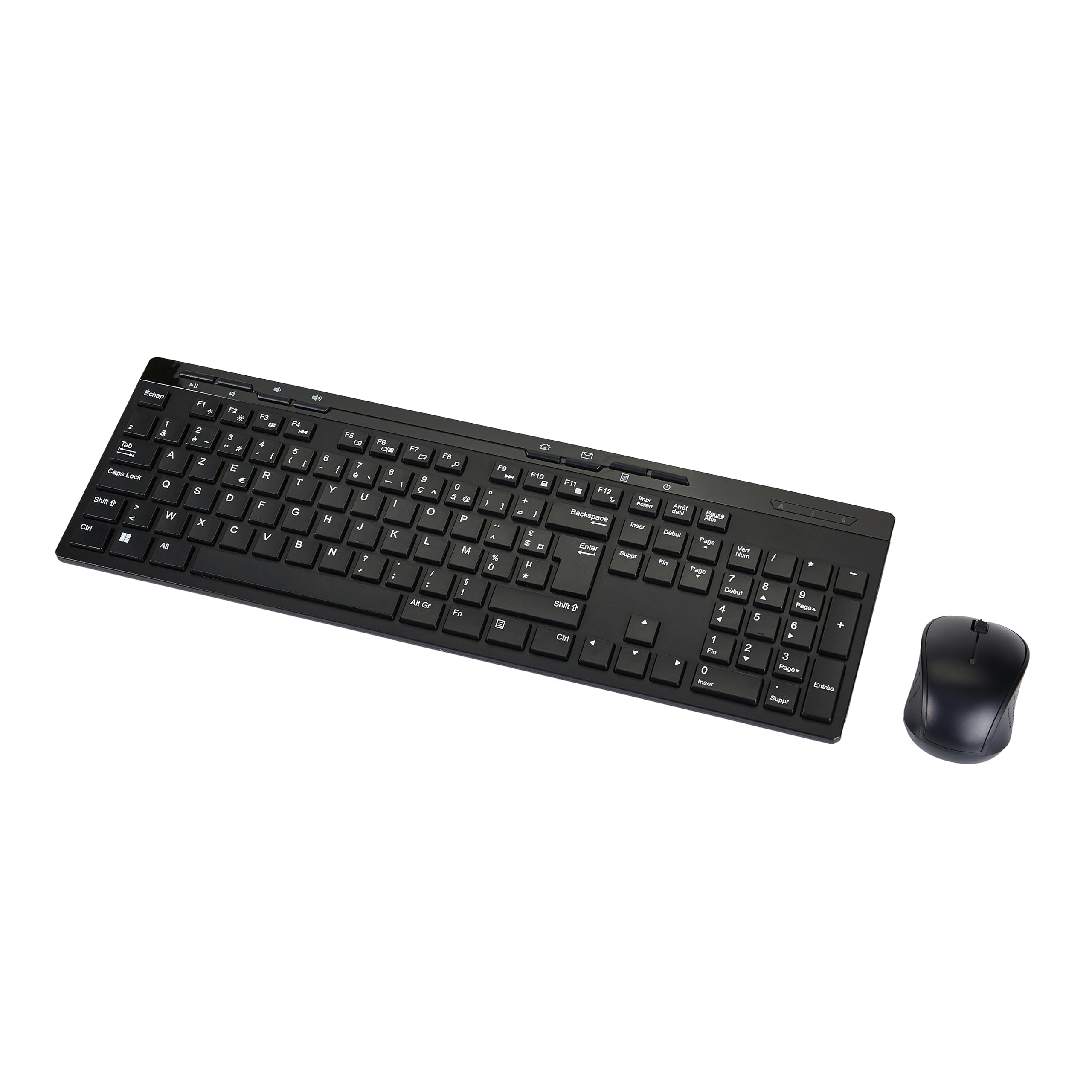 Destockage Multimédia Basics Full-sized Wireless Keyboard & Mouse Combo, 2.4 GHz USB Receiver, FR Layout, Noir
