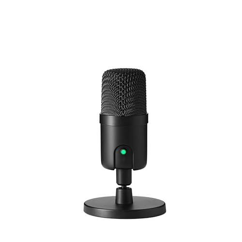 Destockage Multimédia Basics Microphone à condensateur USB miniature pour le streaming, les jeux et le podcasting avec capteur cardioïde, 5.8 x 3.4 inches, Noir – Image 2