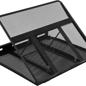 Destockage Multimédia Basics Support d'ordinateur portable réglable ergonomique et ventilé jusqu'à 17.3 pouces, 33 x 28.7 x 18.5 cm, Noir
