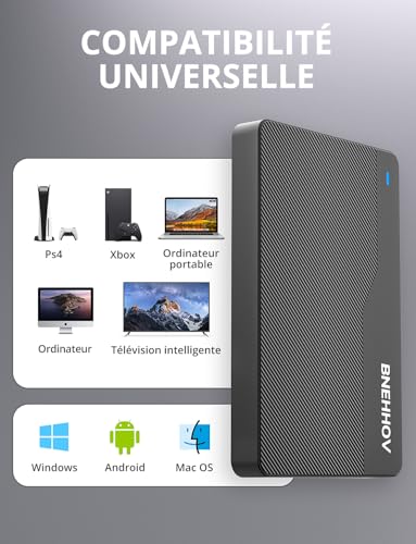 Disque Dur Externe Portable 500Go 2.5'' USB 3.0 Stockage HDD pour PS4, PC, Mac, Ordinateur Portable, Xbox, Android, Bureau SATA, TV, Wii U, Chromebook, Ordinateur de Bureau, Windows – Image 5