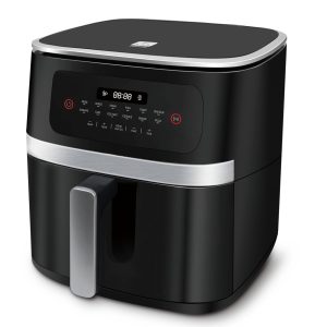 EXTRASTAR Airfryer 7L, friteuse à air XXL sans huile avec écran tactile, friteuse avec affichage numérique, 1800 W, mode shake, minuterie, livre de recettes, température maximale 200°c
