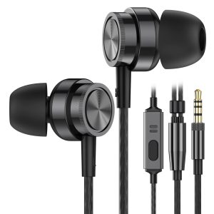 Ecouteurs Filaire, Ecouteurs Intra-Auriculaires avec Microphone HD, Anti-Bruit Casque, Deep Bass,Jack 3.5mm, pour Samsung, iphone et la Plupart des Appareils 3,5 mm