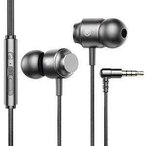 Ecouteurs Filaire, Écouteurs Jack 3,5mm, Casque Intra-Auriculaires avec Microphone, Compatible avec Tablettes et Ordinateurs Portables Smartphones Android Samsung, iProduit, Oppo, MP3 Players