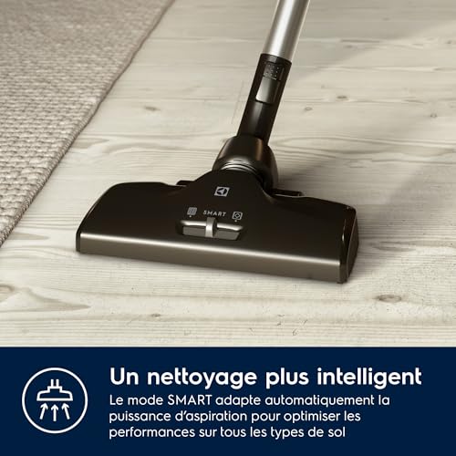 Electrolux Pure D8, Aspirateur Traineau avec Sac, Ultra Silencieux, 57dB, Puissance Automatique Intelligente, Poignée Ergonomique, Léger, 55% de matériaux recyclés, PD82-4MB, Bleu Ciel – Image 5
