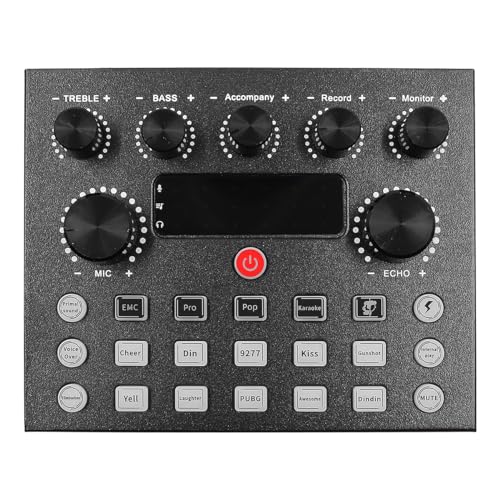 Enregistreur de podcast V8S avec changement de voix, mixeur de podcast, carte son, mixeur audio DJ, interface pour jeux PC, streaming en direct, etc – Image 3