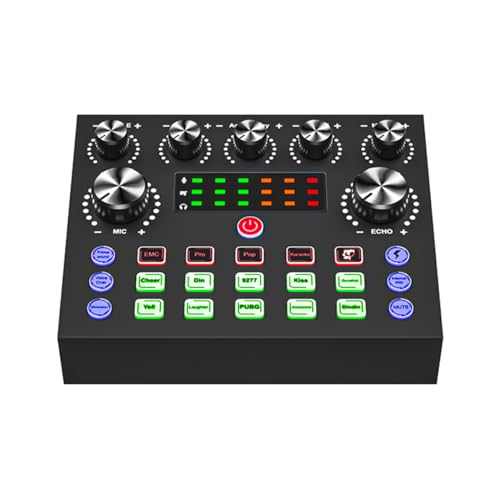 Enregistreur de podcast V8S avec changement de voix, mixeur de podcast, carte son, mixeur audio DJ, interface pour jeux PC, streaming en direct, etc – Image 7