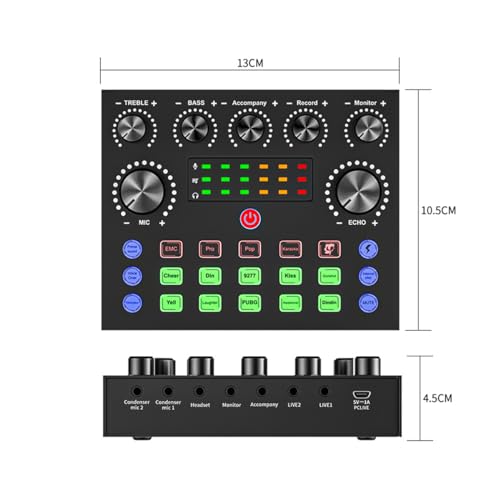 Enregistreur de podcast V8S avec changement de voix, mixeur de podcast, carte son, mixeur audio DJ, interface pour jeux PC, streaming en direct, etc – Image 8