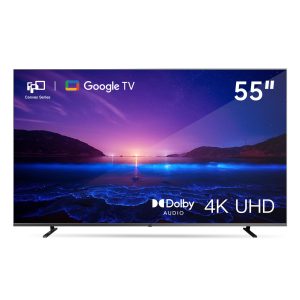 FPD 55-inch Smart TV Google TV 4K UHD with Google Play and Google Cast Built-in, HDR 10, Dolby Vision Dolby Atmos, MEMC, Voice Remote, Stream Live TV(Canvas-Series, CG55-C1, 2024 Model)