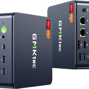 GMKtec M6 Ultra Mini PC Gaming Ryzen 7640HS (Amélioré du 6600H/6800U), 32 Go RAM DDR5 512 Go SSD, Double NIC LAN 2.5GbE Ordinateur de Bureau Maison/Bureau, Triple Affichage 4K, WiFi 6, USB4,