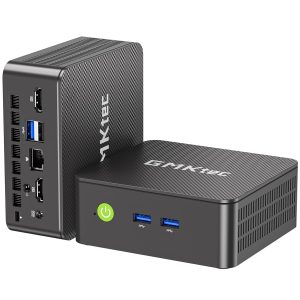 GMKtec Mini PC Ordinateurs N95 (Turbo 3,4 GHz) 16 Go DDR4 512 Go SSD Ordinateur de Bureau 4K Dual HDMI Affichage/3x USB 3.2/WiFi 5 BT5.0/RJ45 Ethernet Nucbox G3S