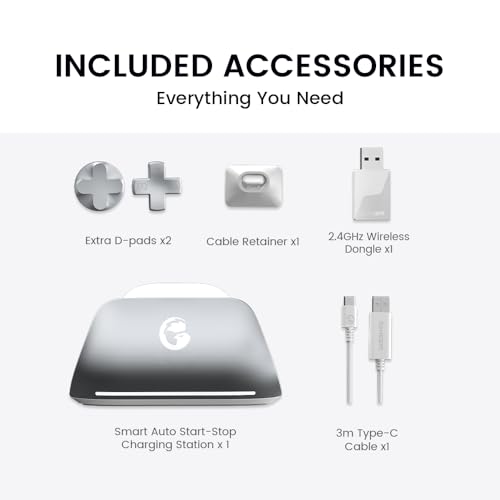 GameSir G7 Pro Manette 1000Hz avec Station de Recharge : Xbox Series X|S, Xbox One, Win 10/11 & Android - Joysticks TMR, Triggers Réglables & 4 Boutons Programmables - Méca Blanc – Image 7