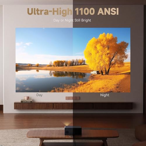 Google TV Videoprojecteur 4K 【Netflix Officiel/HDR10/1100 ANSI】 1080P Natif, WiFi Bluetooth, 12W Haut-Parleurs, Auto Focus/Keystone, WANBO X5 Pro Projecteur Video 4K Home Cinéma HDMI2.0 – Image 4