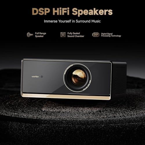 Google TV Videoprojecteur 4K 【Netflix Officiel/HDR10/1100 ANSI】 1080P Natif, WiFi Bluetooth, 12W Haut-Parleurs, Auto Focus/Keystone, WANBO X5 Pro Projecteur Video 4K Home Cinéma HDMI2.0 – Image 6