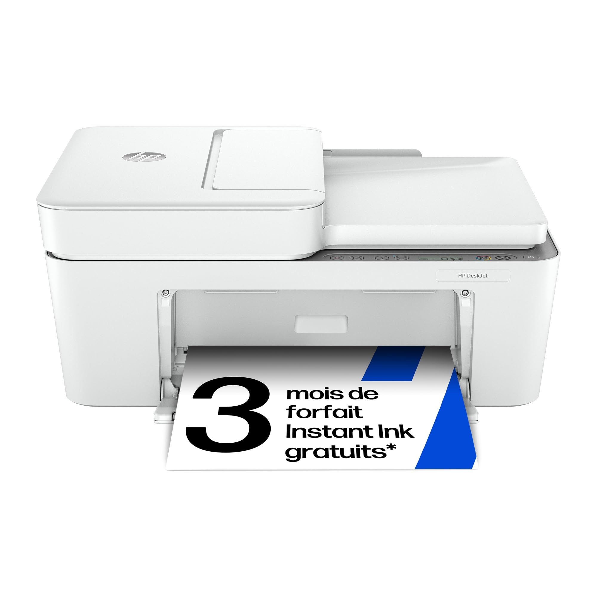 HP DeskJet 4220e, 588K4B, Imprimante multifonction, Instant Ink 3 mois inclus, Jet d'encre, A4, Couleur, Recto verso manuel, 8,5 ppm, Wi-Fi, Chargeur automatique, Fax mobile, Blanche