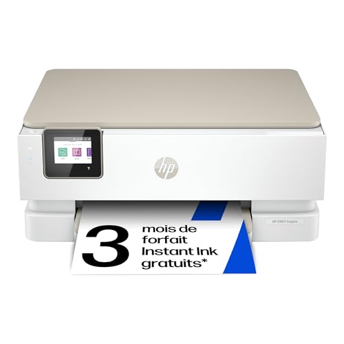 HP Envy Inspire 7220e, 242P6B, Imprimante Multifonction à Jet d'Encre A4 Couleur, Recto Verso Automatique, 22 ppm, Wi-Fi, 3 mois de forfait Instant Ink gratuit, Blanche – Image 2