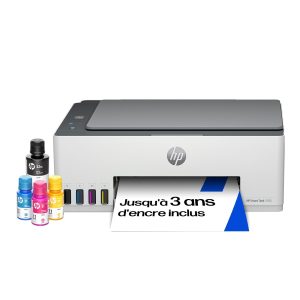 HP Smart Tank 5105, 1F3Y3A, Imprimante à réservoir Tout en Un, Jet d'encre Couleur, Photocopie, Scan, Impression A4, Compatible Smart, AirPrint, WiFi, Grise