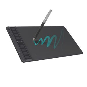 HUION Inspiroy 2 M Tablette Graphique, Stylet Numérique PW110, 8 Touches de Raccourci + 3 Touches de Groupe + 1 Curseur, Idéal pour Dessiner, Étudier et Travailler à Domicile - 8.7 x 5.4 Pouces - Noir