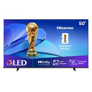 Hisense Smart TV 50 Pouces 50E7Q QLED 4K UHD Téléviseur, Dolby Vision Atmos, Mode Sport IA MEMC, HDR, VIDAA avec Youtube, Netflix, Disney+, Canal +, Commande vocale Alexa