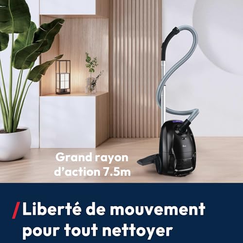 Hoover HE1 Home Aspirateur traineau avec Sac Compact Puissant 700W, Léger, Haute Performance, Brosse Tous Sols, Filtre EPA Lavable, Capacité 2,5L, Accessoires 2en1, Vidage Facile, HEZ107HM – Image 8