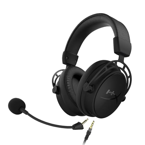 HyperX Casque de jeu Cloud Alpha S pour PC et PS4, son surround 7.1, basses réglables, haut-parleurs à deux pièces, mixeur de discussion, microphone antibruit de fond, noir – Image 3