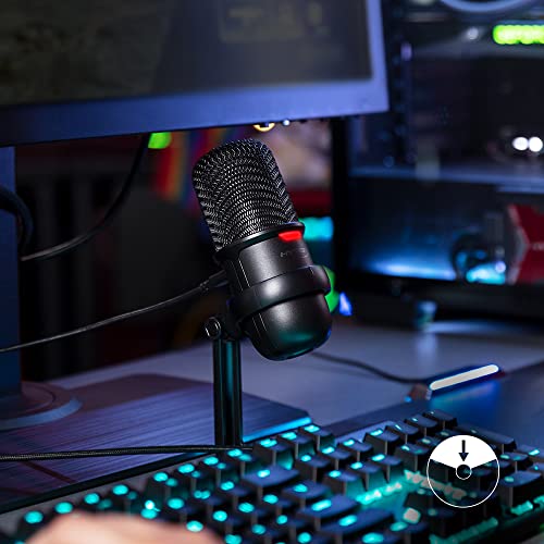 HyperX SoloCast – Microphone de jeu USB à condensateur, pour PC, PS4 et Mac, Désactivation du micro par pression, Diagramme polaire cardioïde, Gaming, Streaming, Podcasts, Twitch, YouTube, Discord – Image 3