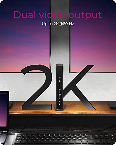 ICY BOX Station d'accueil USB-C (11-en-1) avec 1x HDMI & 1x DVI, Docking Station USB-C pour Ordinateur Portable (Gigabit Ethernet, 6 Ports USB 3.0), DisplayLink, IB-DK2241AC – Image 5