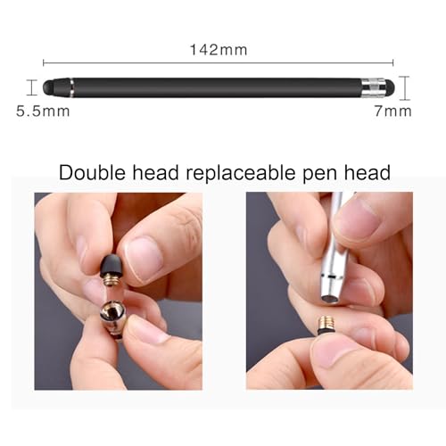 IZyufan Stylet pour Tablette, 2 en 1 Écran Tactile Capacitif Stylus, Stylet en Caoutchouc Touch Pen Universels pour iPhone Pad Kindle Galaxy Tablette Android iOS Smartphones – Image 4