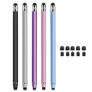 IZyufan Stylet pour Tablette, 2 en 1 Écran Tactile Capacitif Stylus, Stylet en Caoutchouc Touch Pen Universels pour iPhone Pad Kindle Galaxy Tablette Android iOS Smartphones