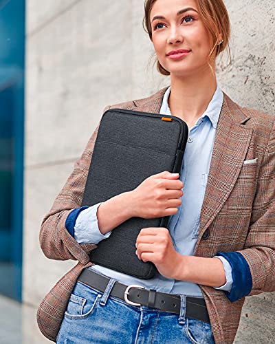 Inateck 360° Protection 15-15,6 Pouces Housse Compatible avec Chromebook Notebook Ultrabook, Pochette Antichoc pour Ordinateur Portable, résistant aux éclaboussures, Noir Gris – Image 7