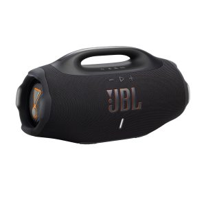 JBL Boombox 4, Enceinte Bluetooth Portable, Son JBL Pro, AI Sound Boost, étanchéité et résistance à la poussière IP68, jusqu'à 34 h d’autonomie, Connexion Multi-Enceintes Auracast, Noir