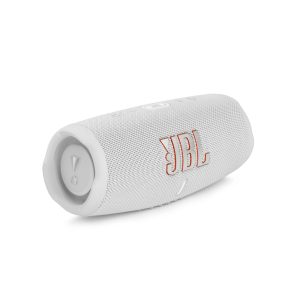 JBL Charge 5 – Enceinte portable Bluetooth avec chargeur intégré – Son puissant et basses profondes – Autonomie de 20 hrs – Etanche à l’eau et à la poussière – Blanc