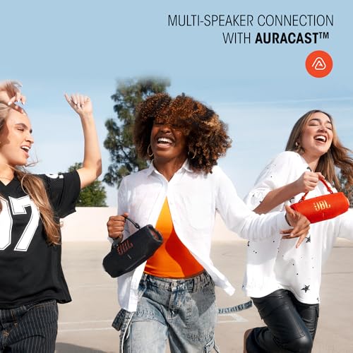 JBL Charge 6, Enceinte Bluetooth Portable sans Fil, 28 h d’autonomie, étanche IP68, résistante à la poussière et aux Chocs, Son Pro avec IA Sound Boost, Connexion Multi-Enceintes Auracast, Noir – Image 3