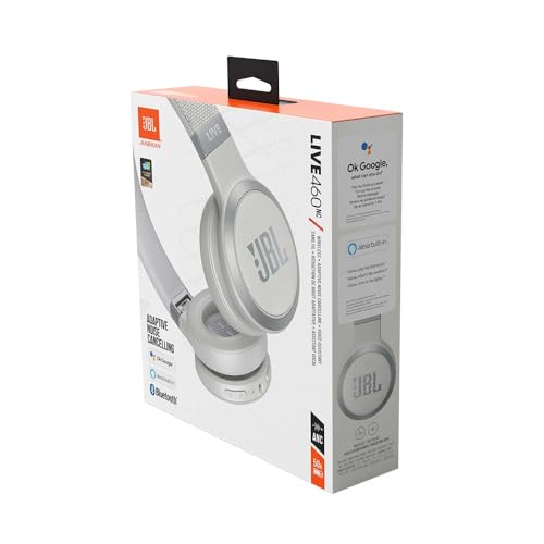 JBL Live 460NC – Casque audio supra-auriculaire sans fil – Écouteurs Bluetooth avec réduction de bruit et commande pour appels – Autonomie jusqu'à 50 heures – Blanc – Image 7