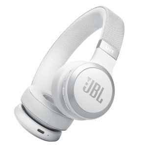JBL Live 670NC Casque supra-auriculaire, Bluetooth 5.3, connexion multi-source, Réduction de Bruit Adaptative et Smart Ambient, jusqu'à 65 heures d'autonomie, blanc