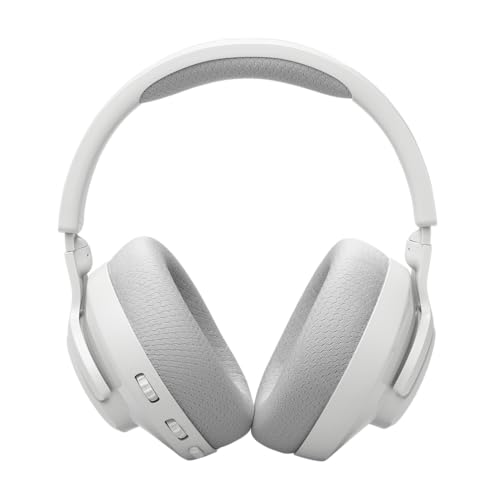 JBL Quantum 360 Casque gaming circum-auriculaire sans fil, double connexion 2,4 GHz et Bluetooth, autonomie 22 h, micro amovible, compatible avec plusieurs plateformes, blanc – Image 6