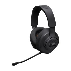 JBL Quantum 360 Casque gaming circum-auriculaire sans fil, double connexion 2,4 GHz et Bluetooth, autonomie 22 h, micro amovible, compatible avec plusieurs plateformes, noir