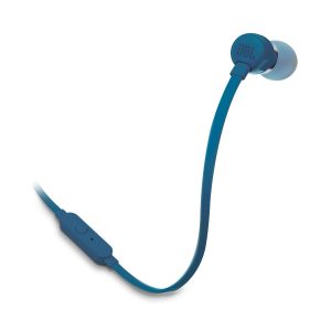 JBL T110 – Ecouteurs intra-auriculaires filaires – Son Pure Bass de JBL et bouton de contrôle – Connectivité : câble Jack 3,5 mm – Couleur : Bleu