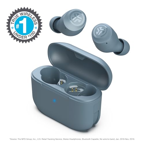 JLab Go Air Pop Ecouteurs Bluetooth sans Fil - Écouteurs Intra-Auriculaires avec Micro, 32+ Heures d'Autonomie, Ecouteur et Boîtier de Charge USB, Oreillette Son Personnalisé EQ3, Gris – Image 3